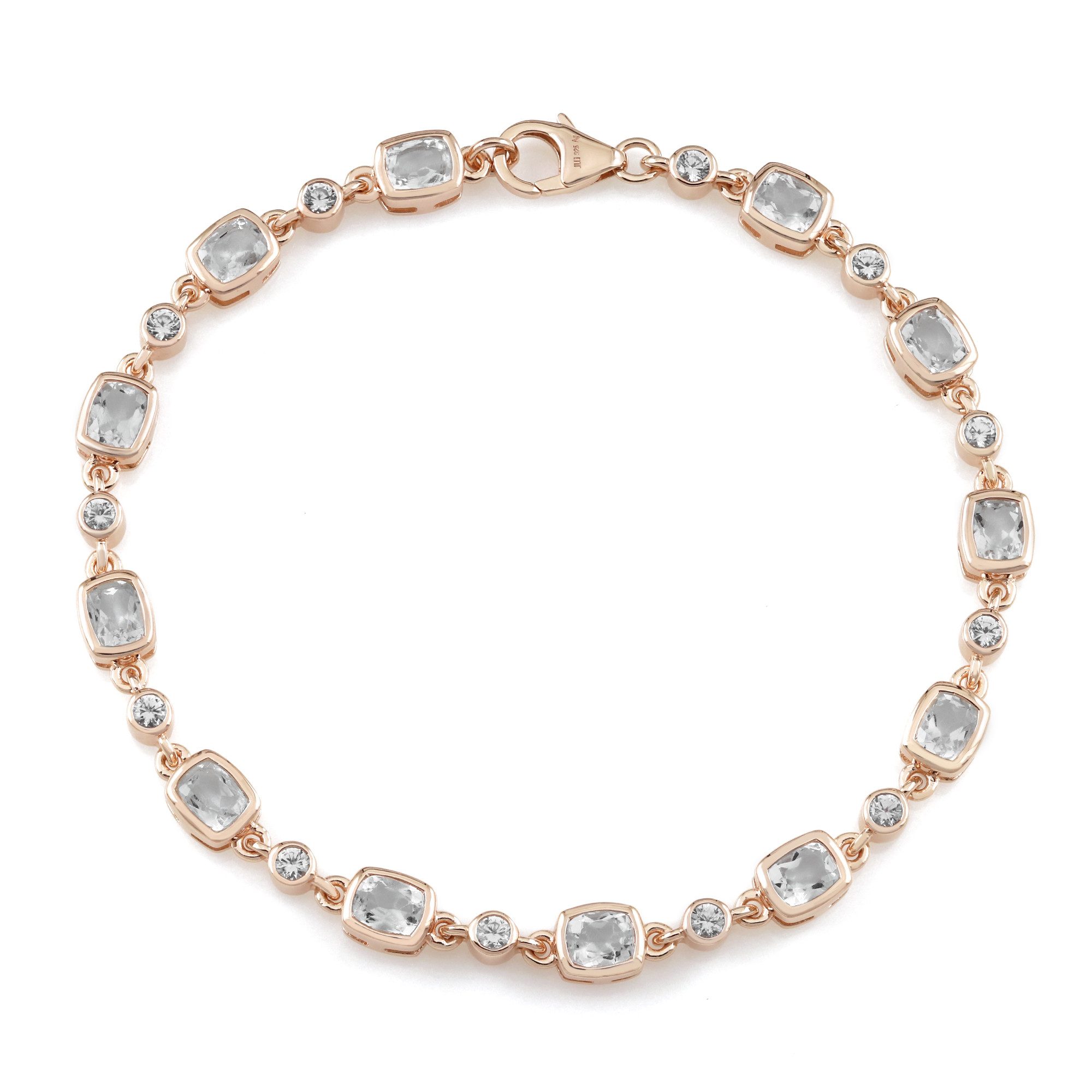 Cavill Silberarmband Cavill rosévergoldenes Silber Armband mit 3,59 ct Petalit & Zirkon (1-tlg)