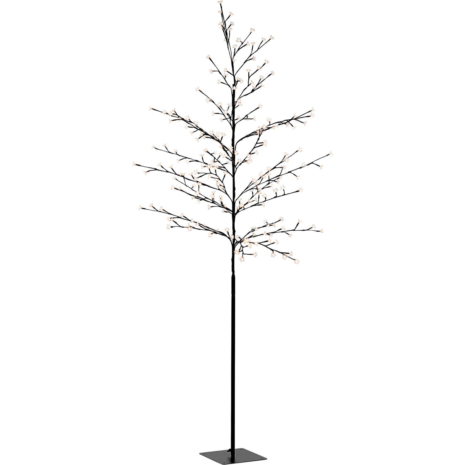 VOLTRONIC LED Baum Kirschblütenbaum Dekobaum LED warmweiß, 8 Lichtmodi, Timer, Fernbedienung, LED fest integriert, Warmweiß, Warmweiß, Indoor und Outdoor, 180 cm 200 LEDs / 220 cm 224 LEDs