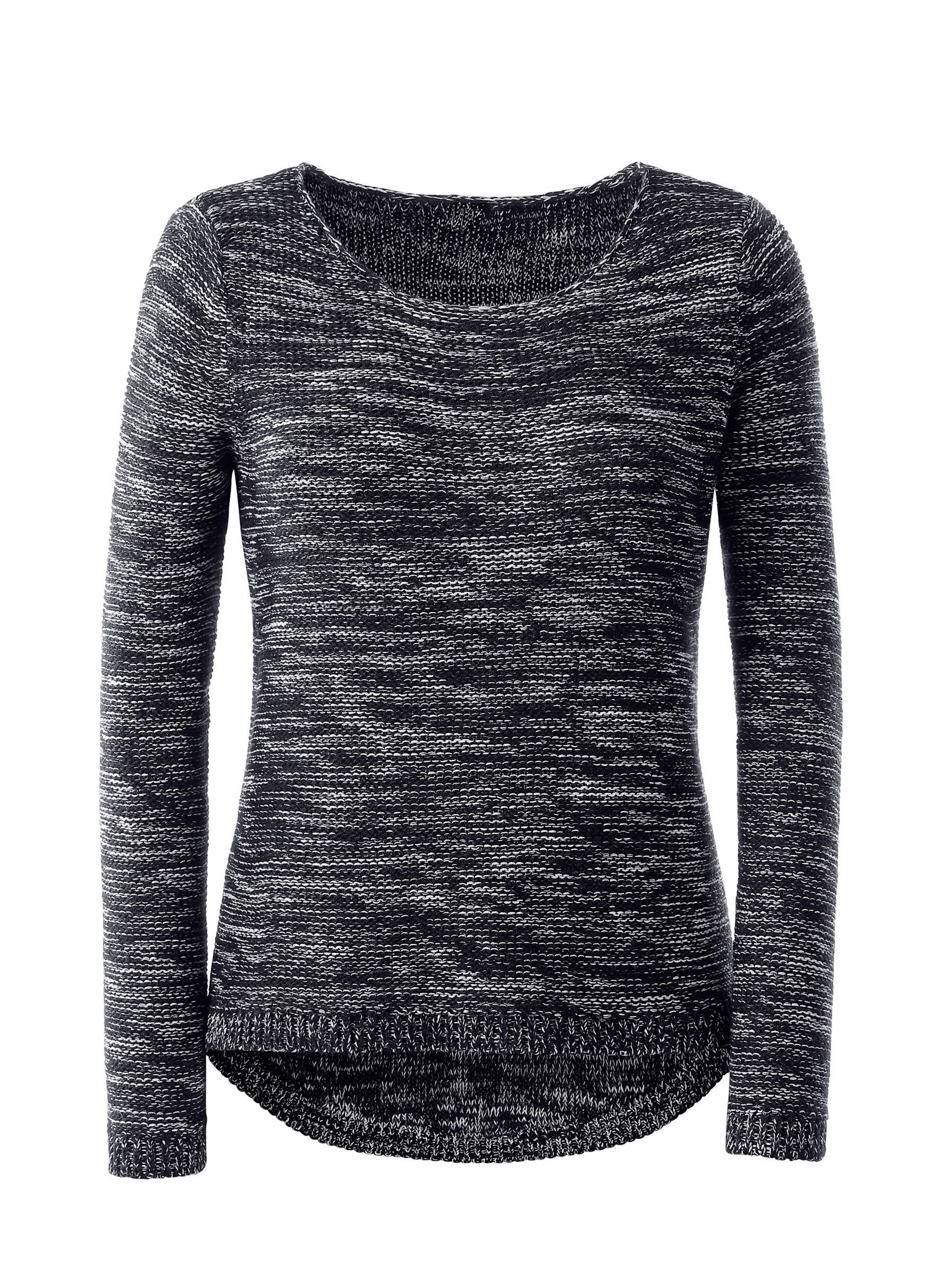 WITT WEIDEN Strickpullover schwarz-meliert