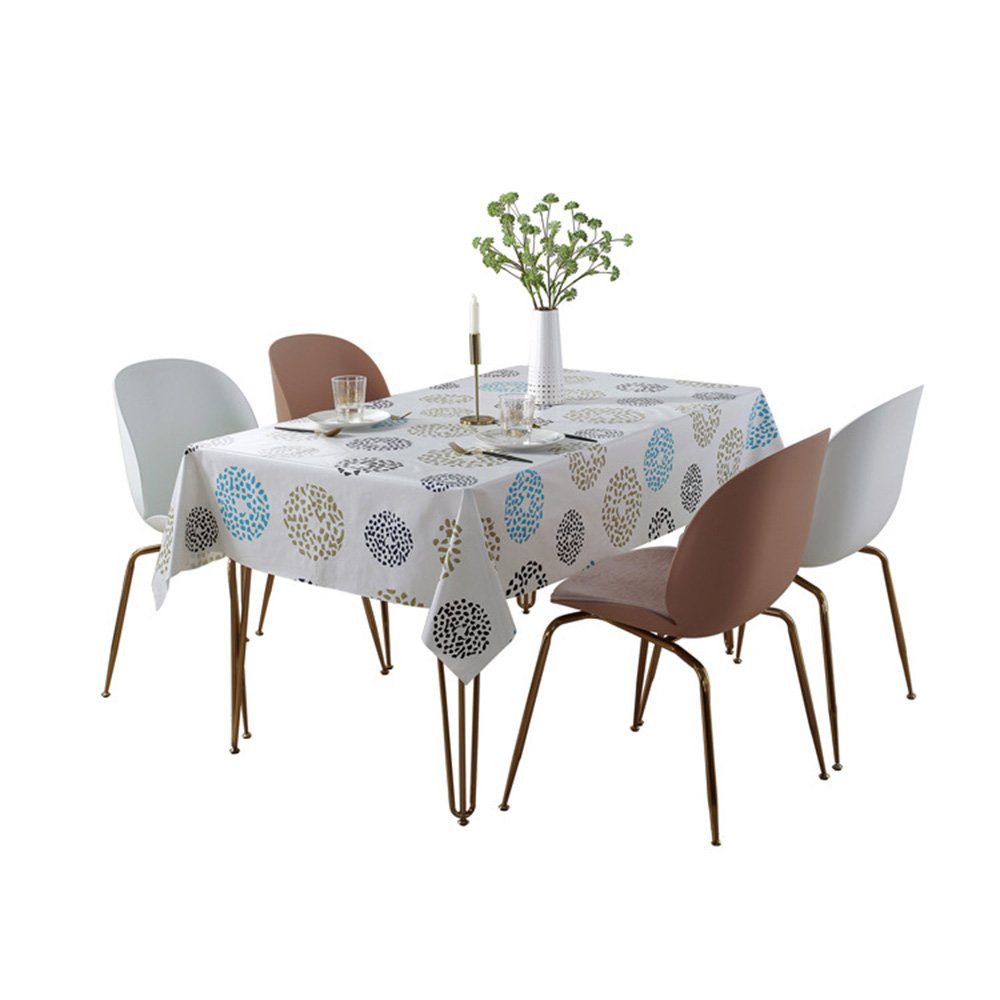 FELIXLEO Tischdecke Tischdecke Wasserabweisend Blumendruck StrapazierfäHiges 140 X180cm | Tischdecken