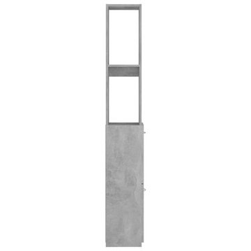 vidaXL Badezimmer-Set Badezimmerschrank Betongrau 25x25x170 cm Spanplatte