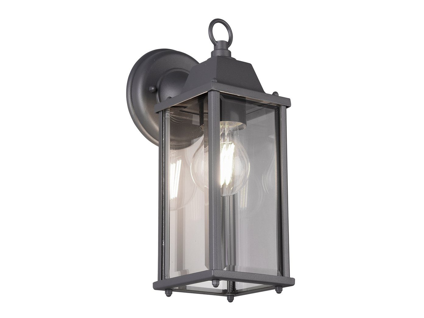 TRIO Leuchten LED Außen-Wandleuchte, LED wechselbar, Warmweiß, Hauswand Fassadenbeleuchtung Terrassenleuchten Anthrazit, Höhe 29cm