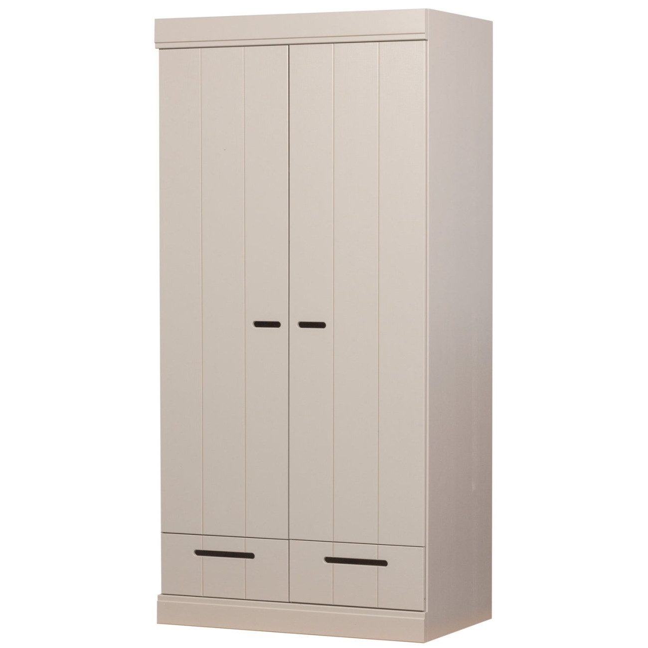 WOOOD Kleiderschrank Connect mit Schubladen, Dust Mit Schlitzgriffen