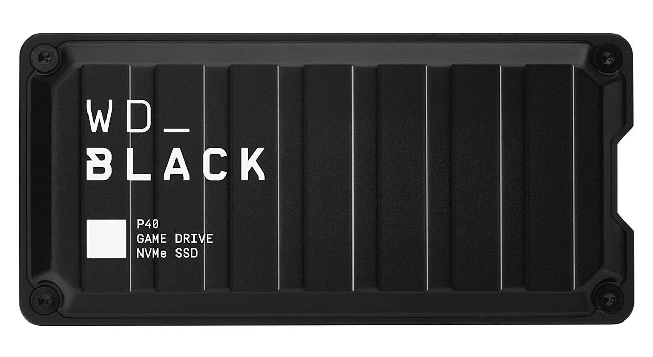 WD_Black WD_BLACK P40 Game Drive SSD externe Gaming-SSD (1 TB) 2000 MB/S Lesegeschwindigkeit, RGB mit 2 Zonen