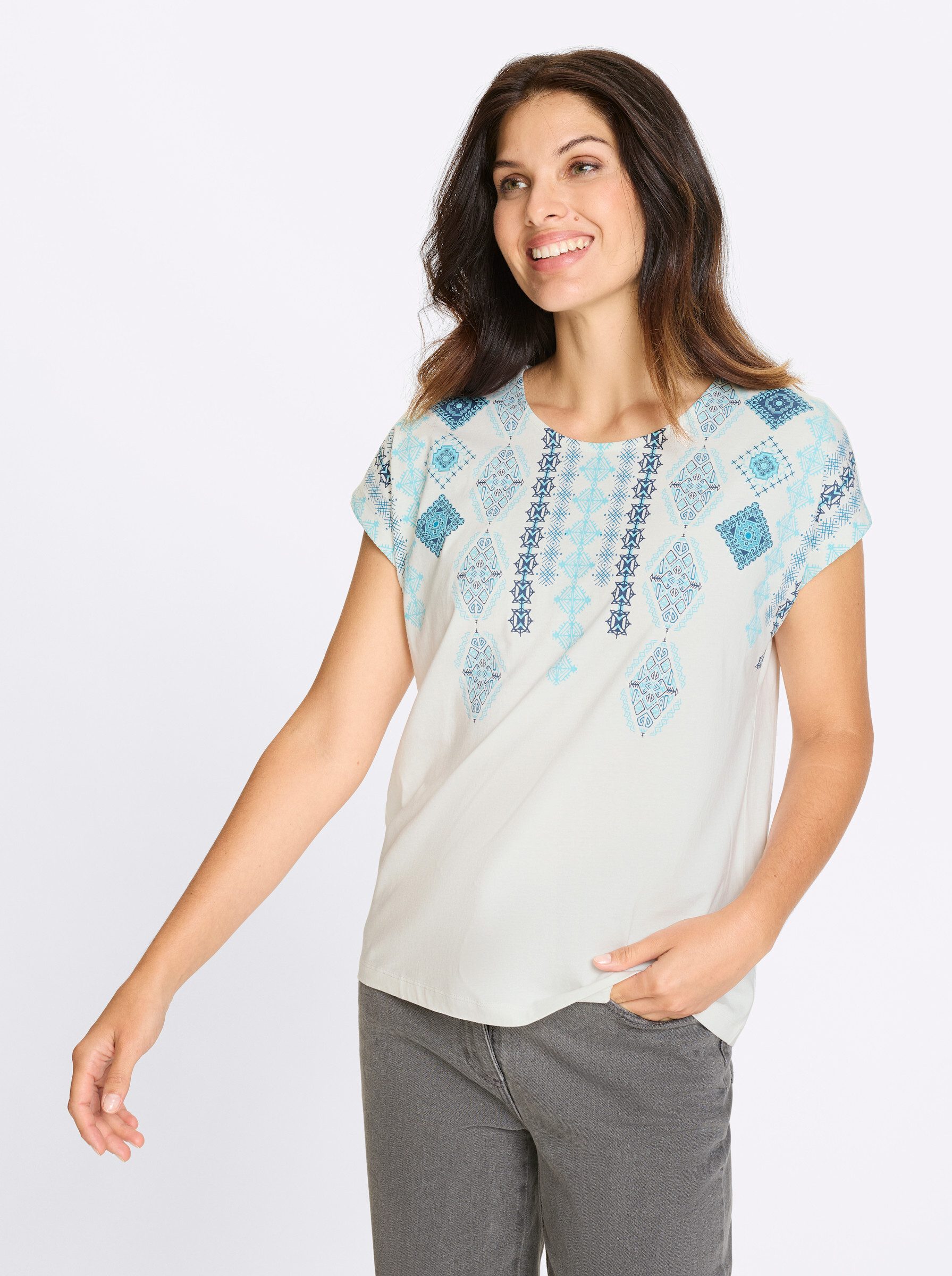 Sieh an! T-Shirt Kurzarm-Shirt Extra kurz