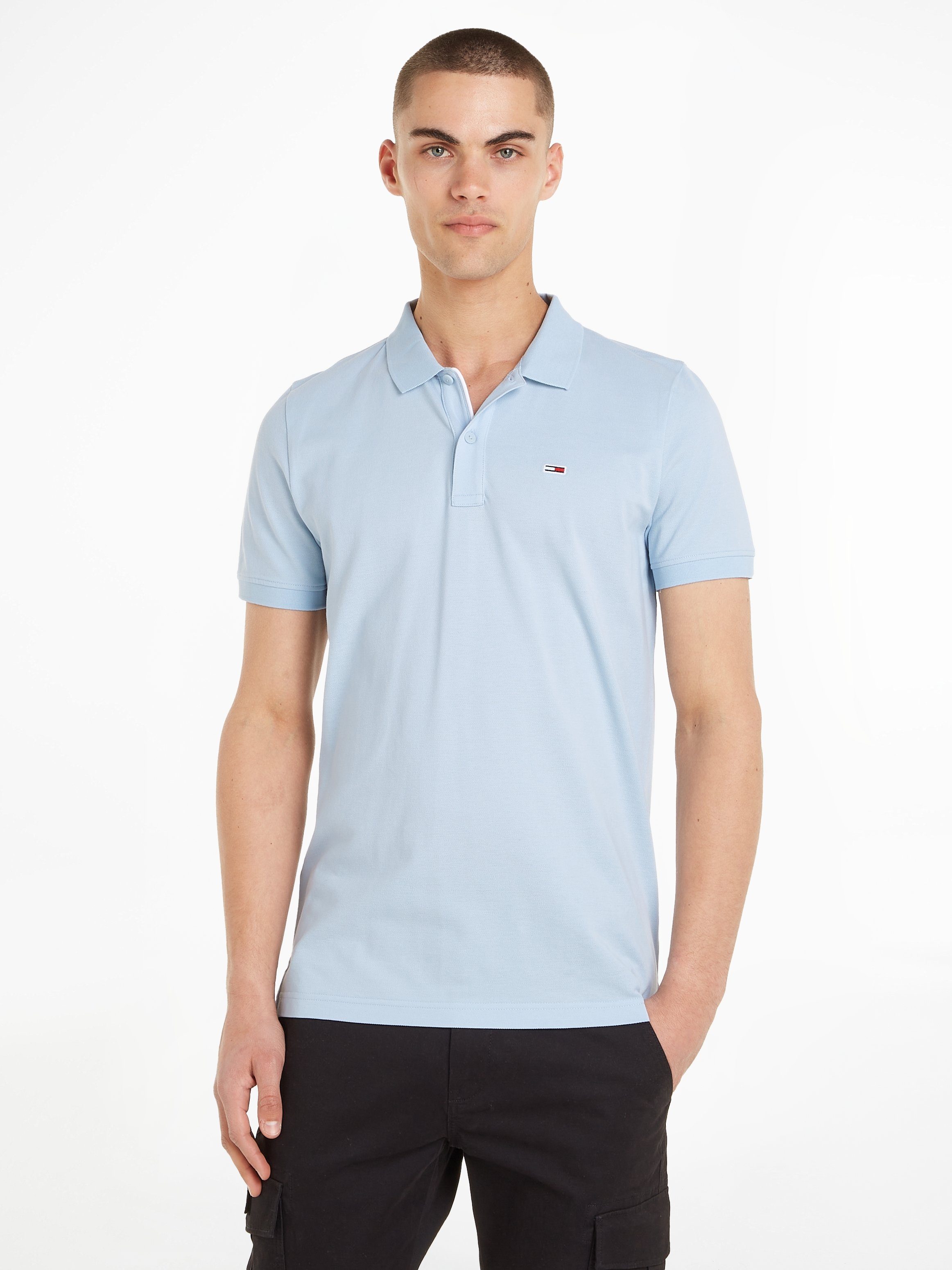 Breezy PLACKET Blue Polokragen Jeans SLIM TJM POLO Poloshirt mit Tommy