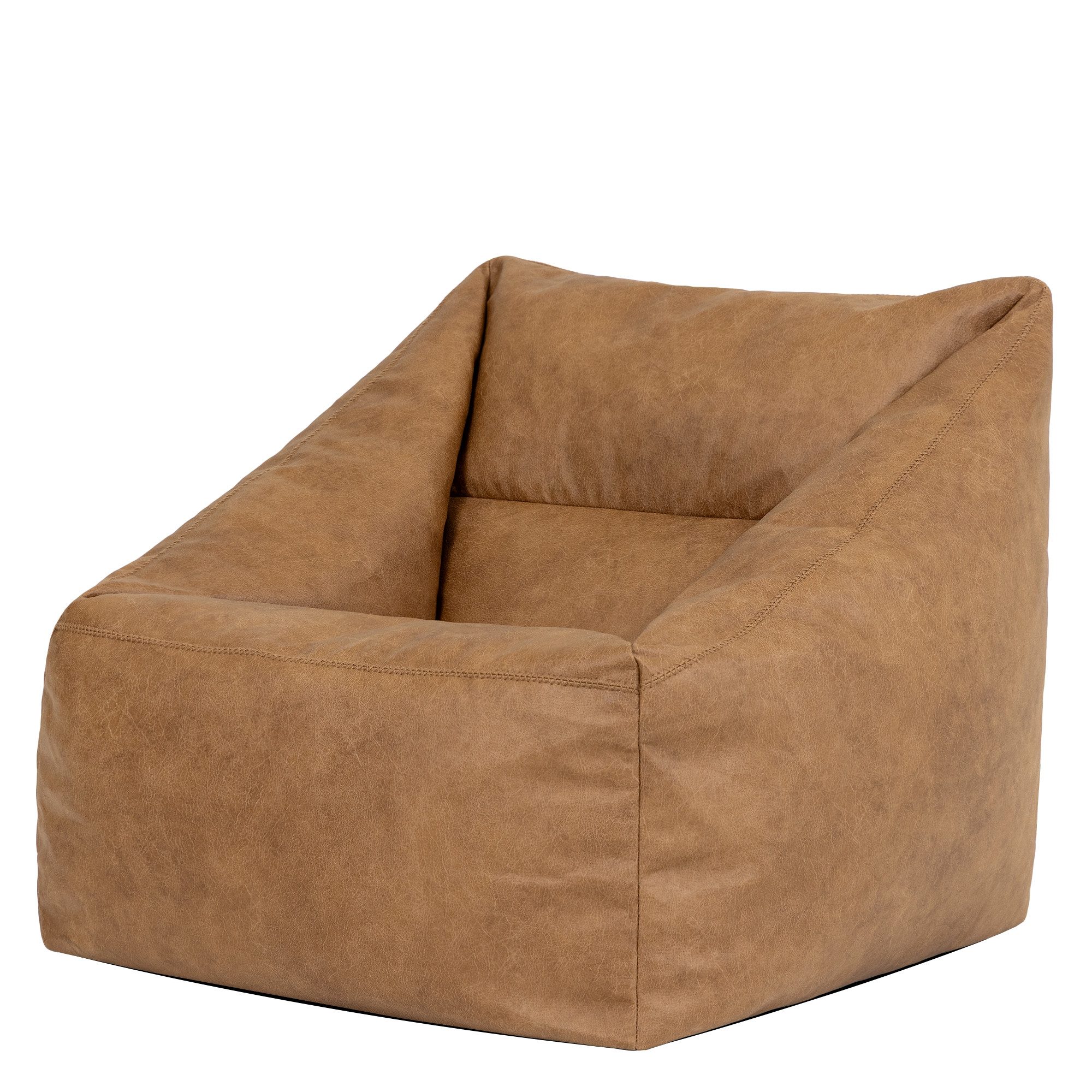 icon Sitzsack Sessel Erwachsene aus veganem Leder "Natalia", Sitzsack XXL, Made in Germany, für Erwachsene & Kinder, für Wohnzimmer
