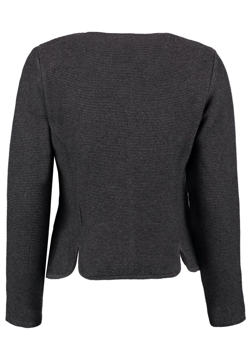 Moschen-Bayern Trachtenstrickjacke Trachtenjacke Damen Trachtenstrickjacke Strickjack Dirndljacke Schwarz Schößchen am Rücken