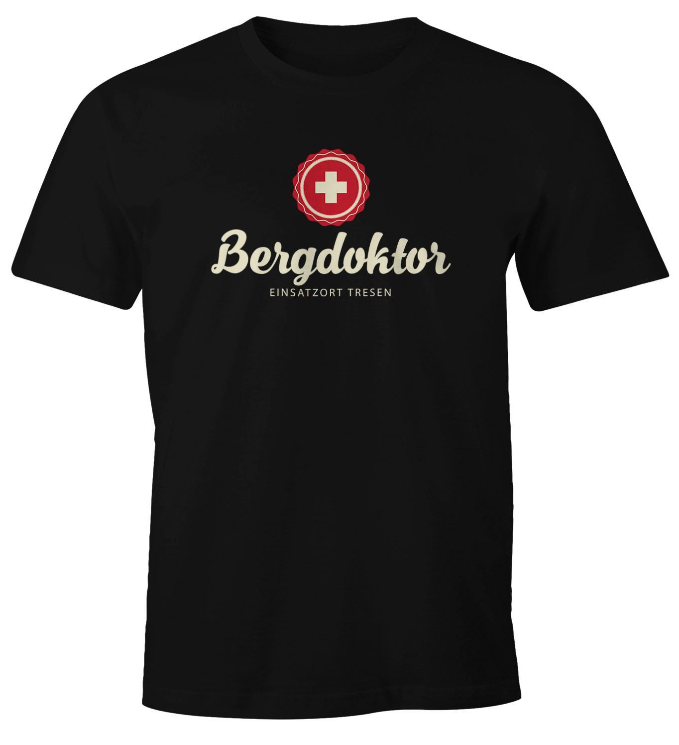 Print-Shirt Herren T-Shirt Bergdoktor Après Ski Hüttengaudi Ski-Party Fun-Shirt