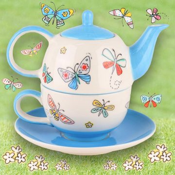 Mila Teekanne Mila Keramik Tee-Set Tea for One Summer Beauty, 0,4 l, (Set)