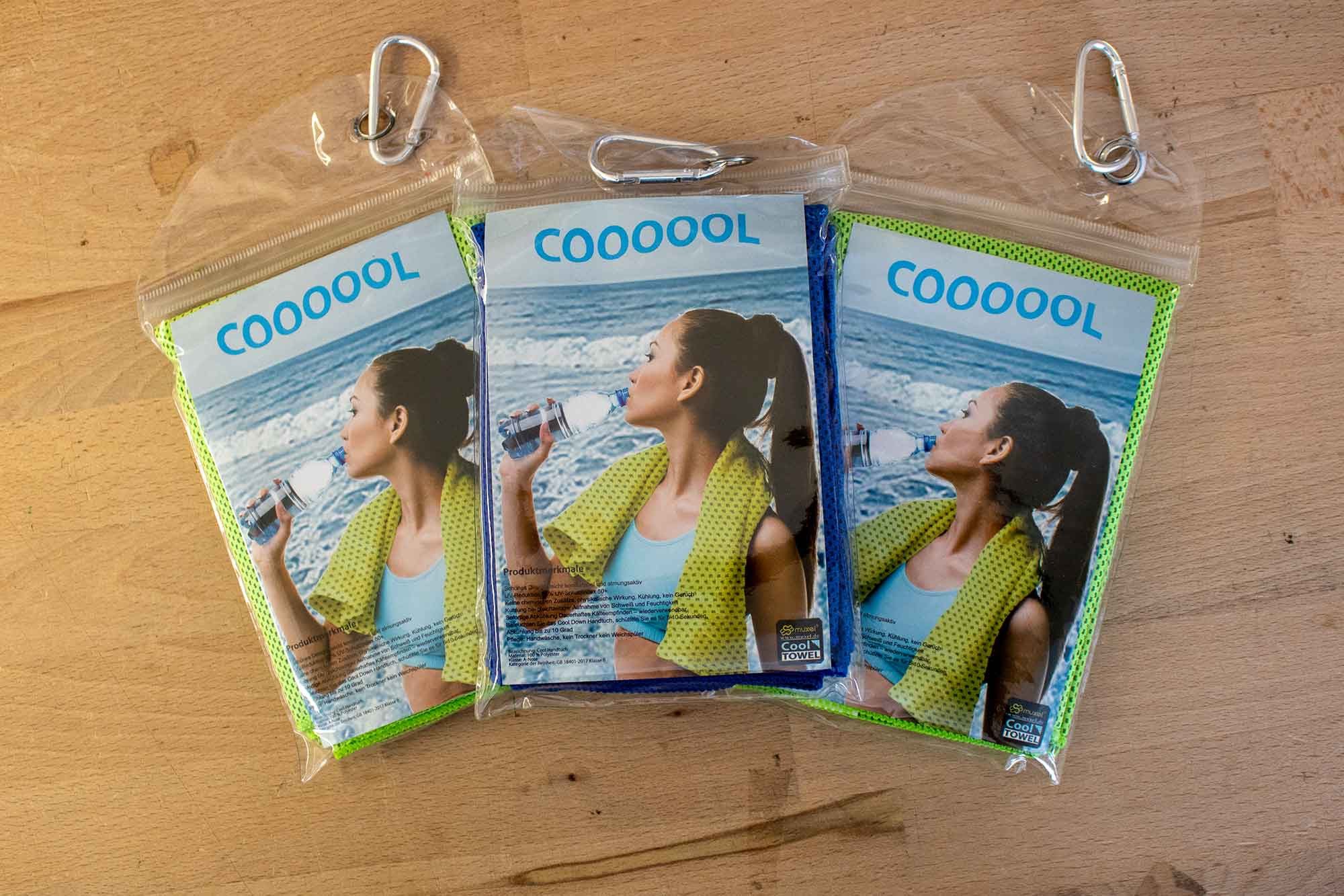 Muxel Massagerolle 3 x Sporthandtücher – Cool Towel für Sport Freizeit, bringt sofort