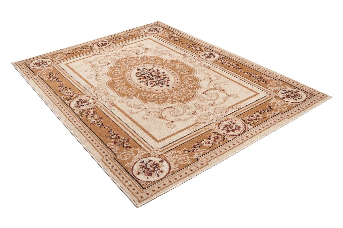 Mazovia Orientteppich Orientalisch Vintage Teppich Kurzflor Wohnzimmerteppich Beige, 60 x 100 cm, Fußbodenheizung