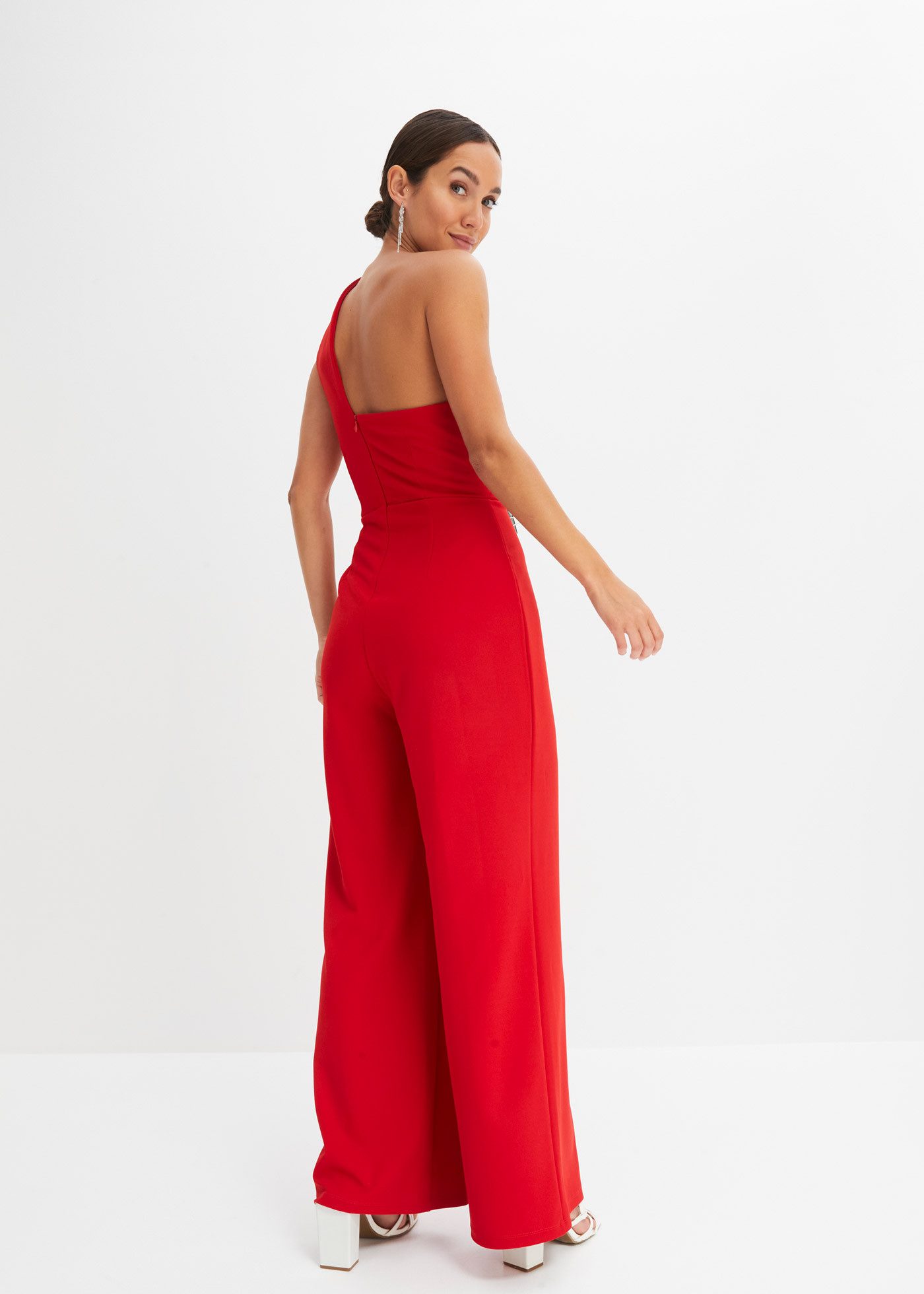 bonprix Overall für festliche Anlässe, One-Shoulder-Design, Slim fit, ärmel günstig online kaufen