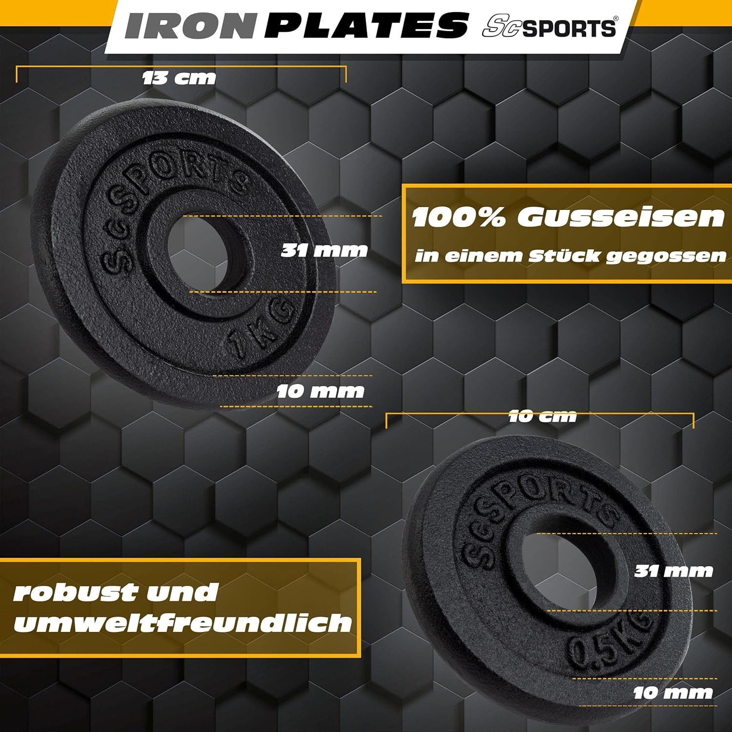 ScSPORTS® Kurzhantel Kurzhantel Set mit Koffer 15 - 20 kg