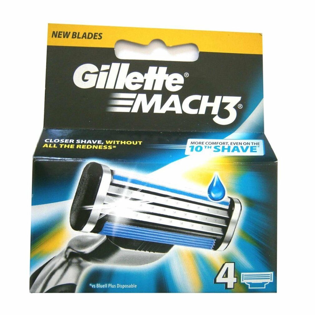 Gillette Rasierklingen Mach3 Men's Razor Blade Refills 4er Pack