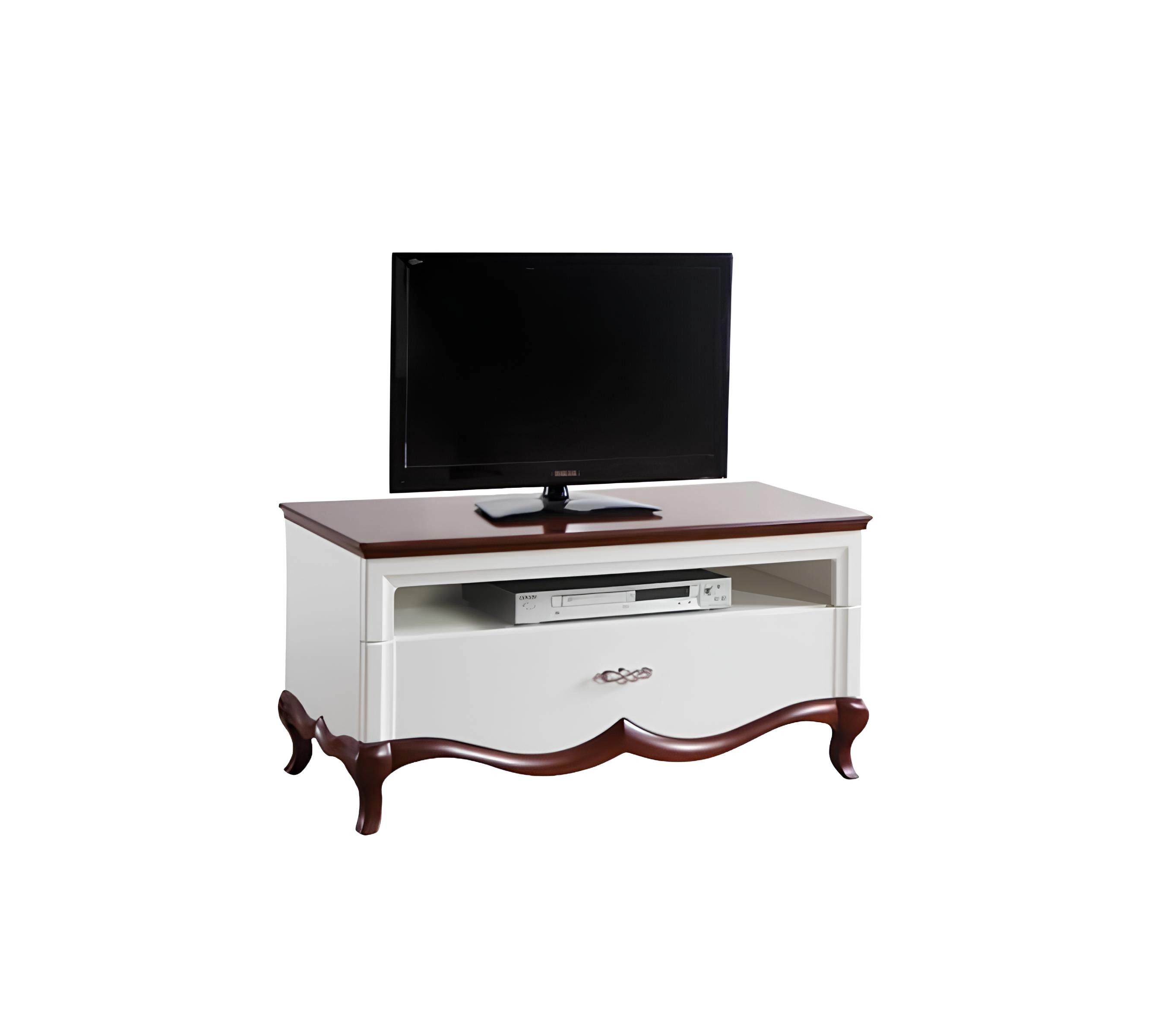 TV-Schrank Modernes TV Lowboard aus Holz mit großzügigem Stauraum in Schwarz