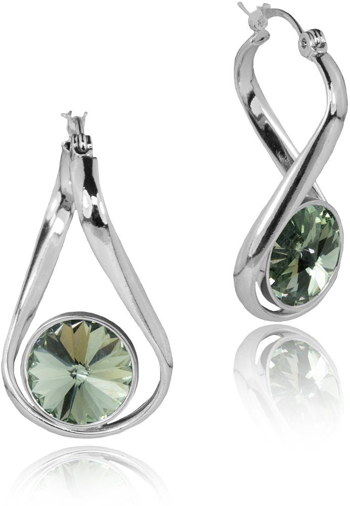 Paar Ohrhänger Geschwungene Ohrringe "Alea" mit Kristall von Swarovski®