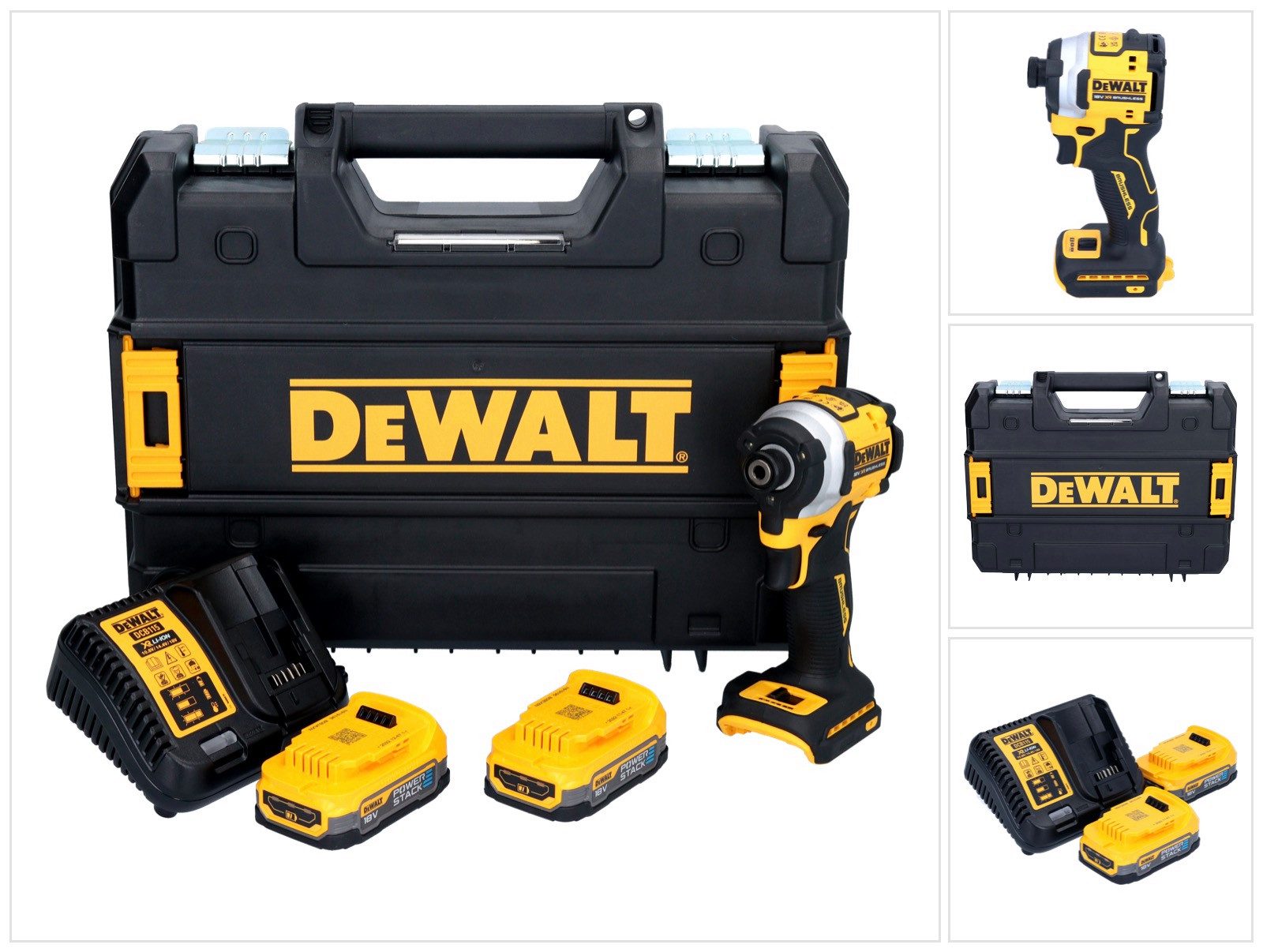 DeWalt Akku-Schlagschrauber DCF 850 E2T Akku Schlagschrauber 18 V 205 Nm 1/4" Brushless + 2x Akku