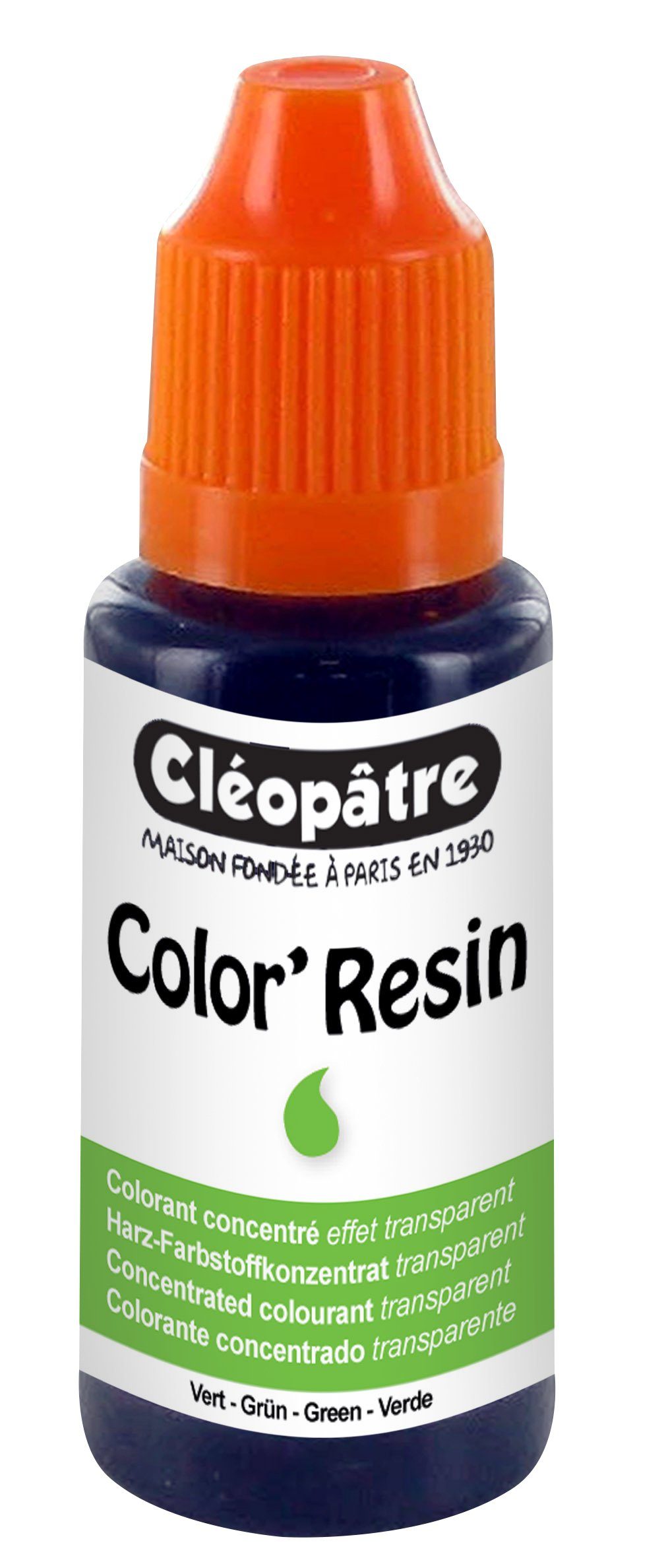 Cléopâtre Effekt-Zusatz Harzfarbe, 15ml, transparent Grün