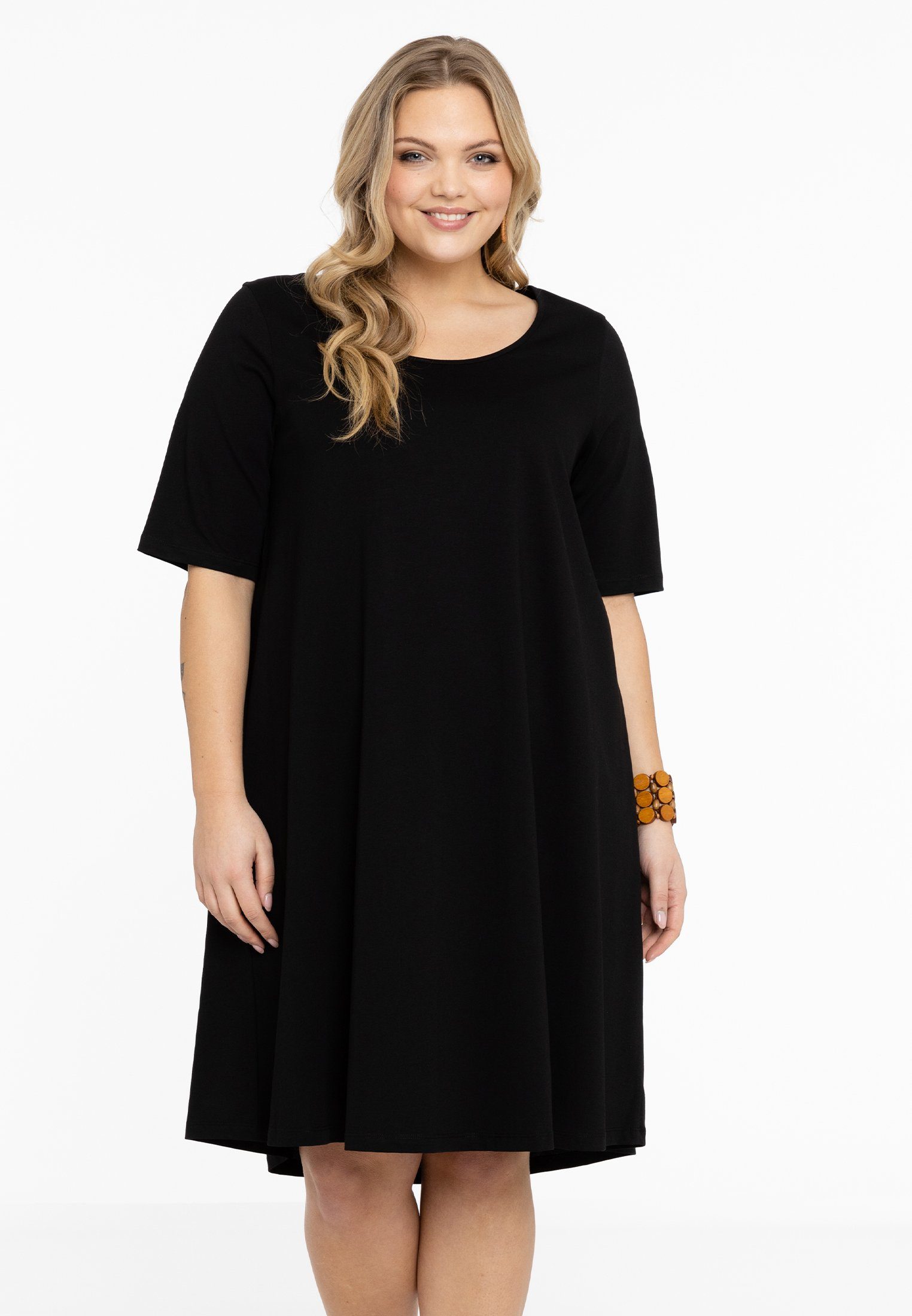 YOEK A-Linien-Kleid Damen Kleid Große Größen Bio-Baumwolle