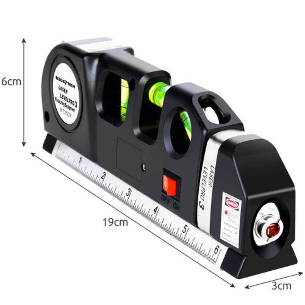 BIGSTREN Laserwasserwaage Wasserwaage Laser Maßband, (Spar-Set, 1 St., Genauheit), Präzise Ausrichtung