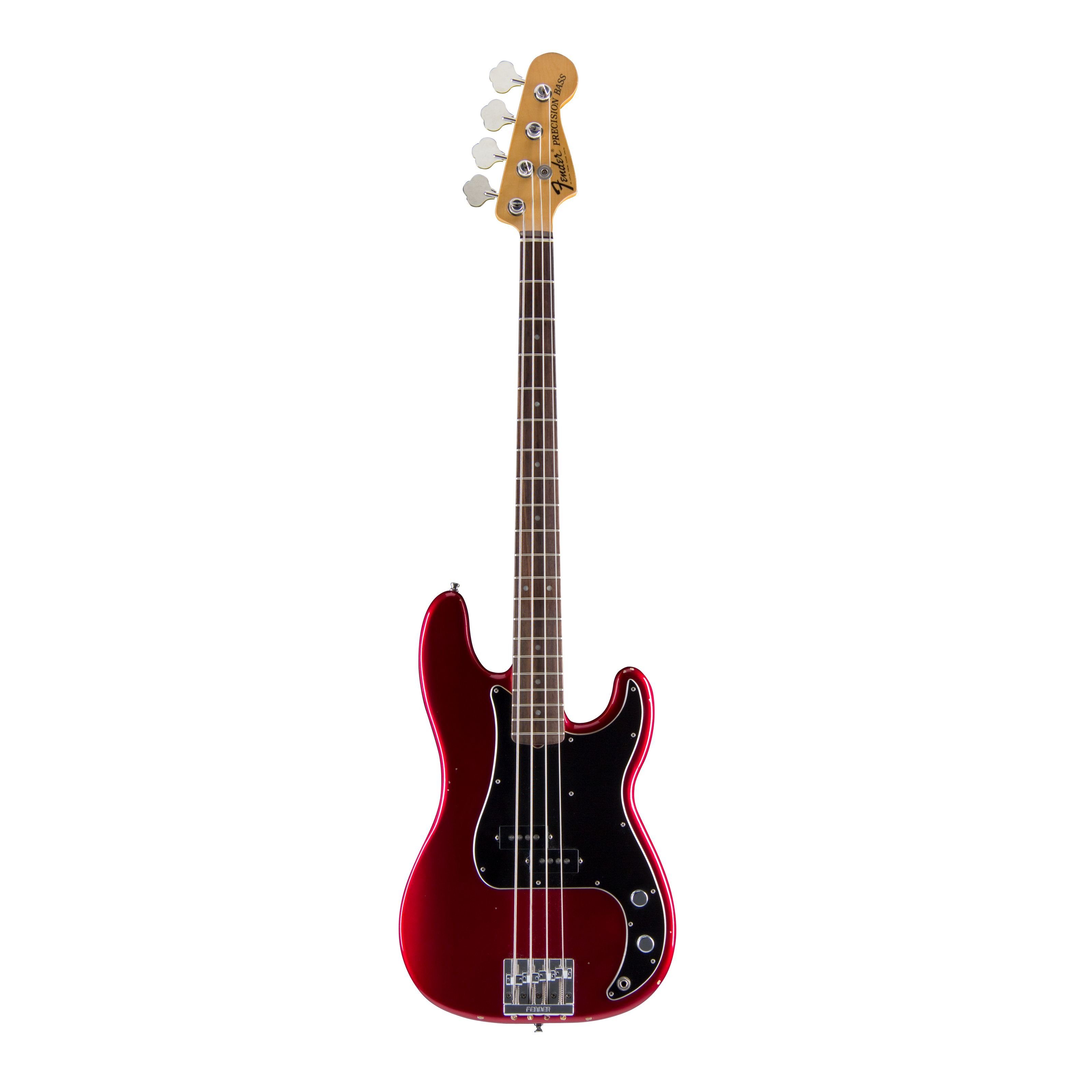 Fender E-Bass, Nate Mendel Precision Bass Candy Apple Red, E-Bässe, 4-Saiter E-Bässe, Nate Mendel Precision Bass Candy Apple Red - E-Bass