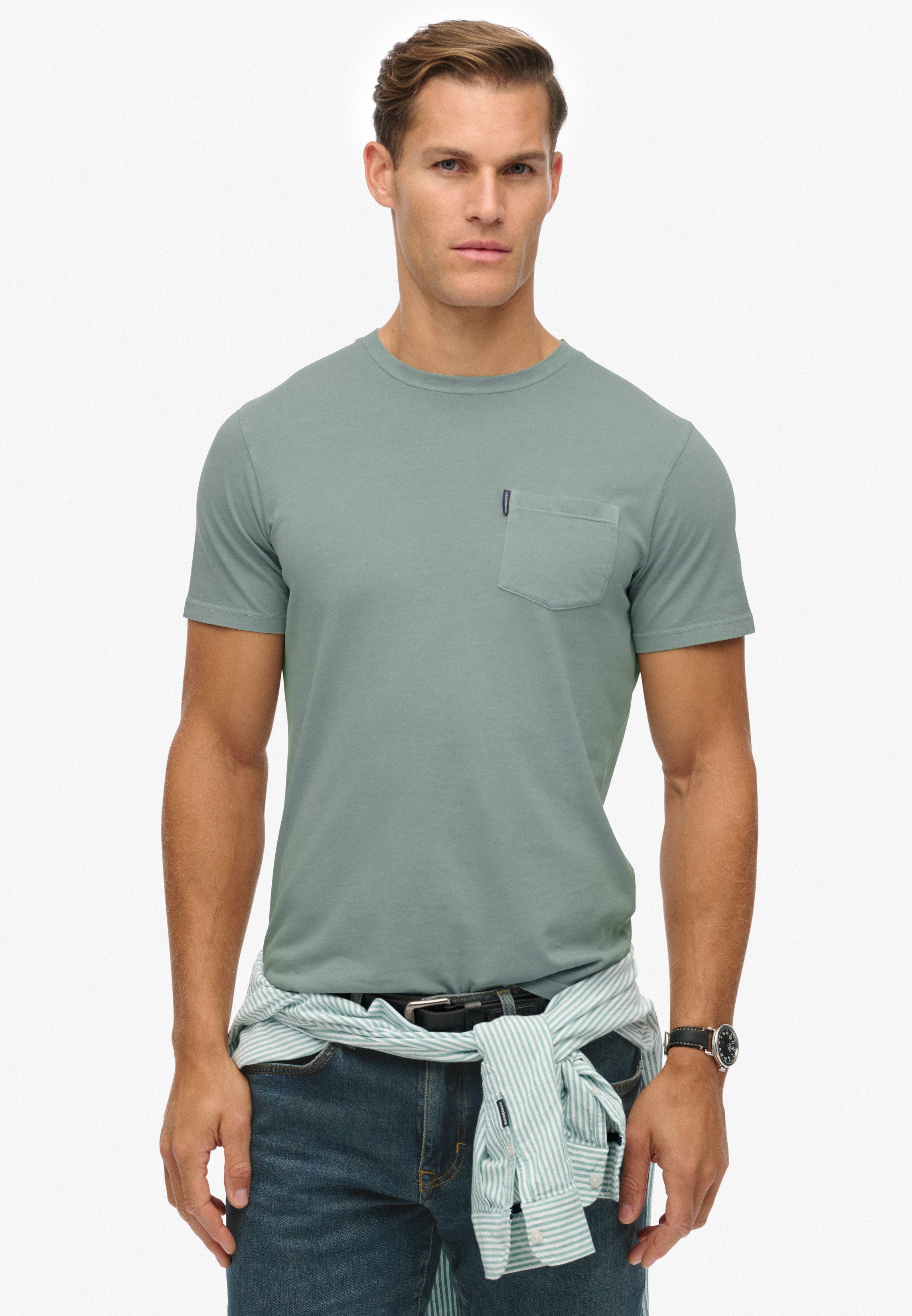 Superdry Rundhalsshirt CLASSIC ESSENTIAL POCKET TEE mit stylischer, aufgese günstig online kaufen
