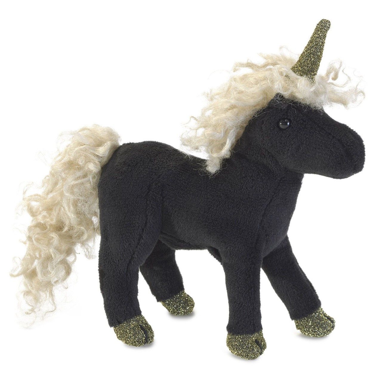 Folkmanis Панч и Джуди Fingerpuppe Folkmanis Fingerpuppe Mini Einhorn / Mini Black Unicorn 2797 (Packung)