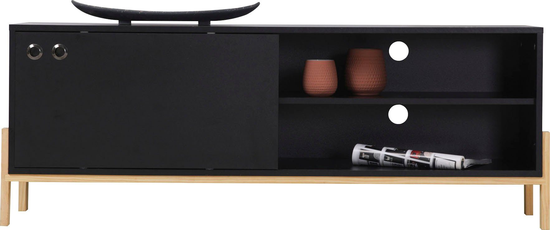 MÖBILIA Lowboard Melia, Kommode mit Kabeldurchführungen