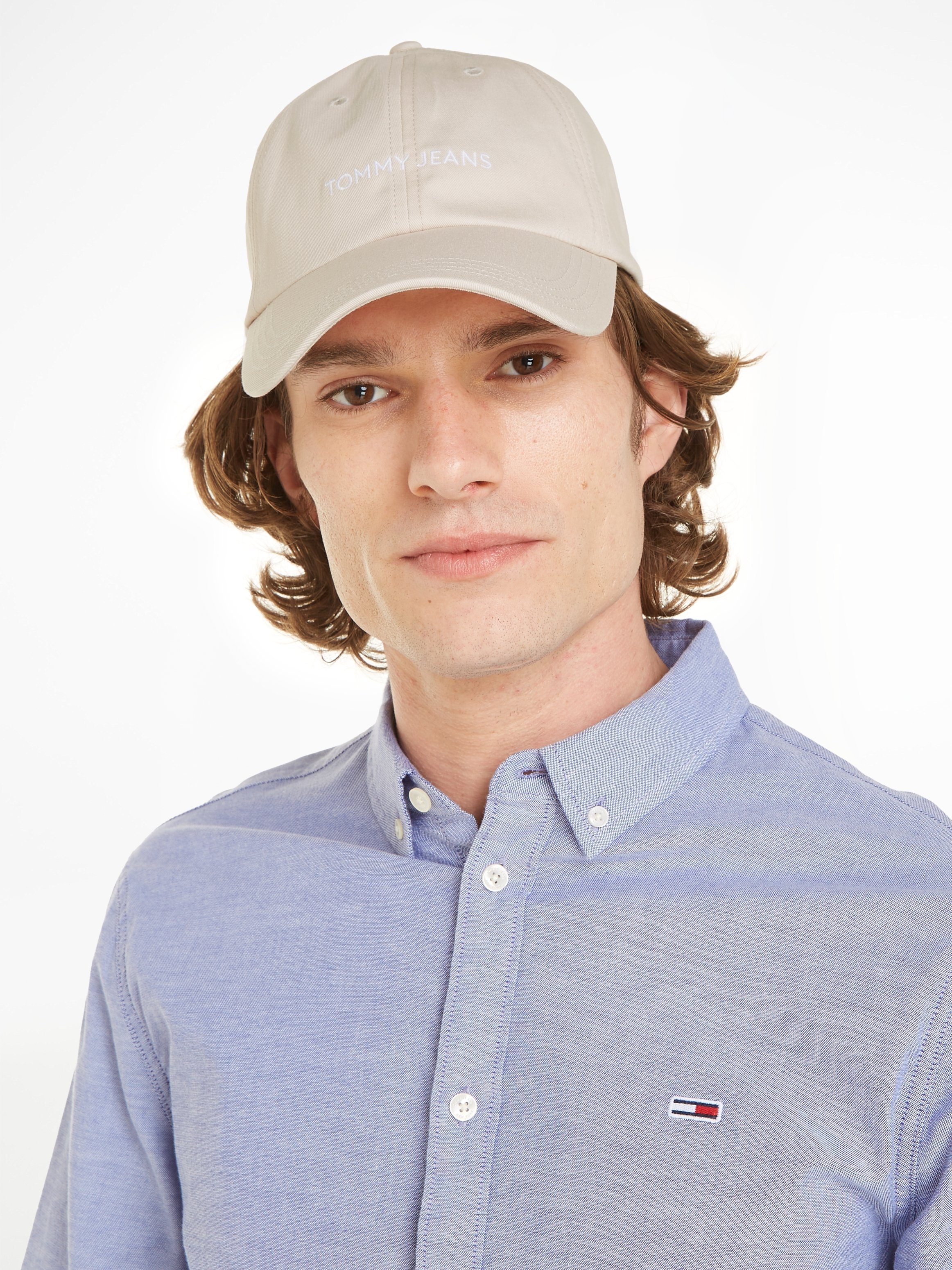 Tommy Jeans Baseball Cap TJW LINEAR LOGO CAP Newsprint