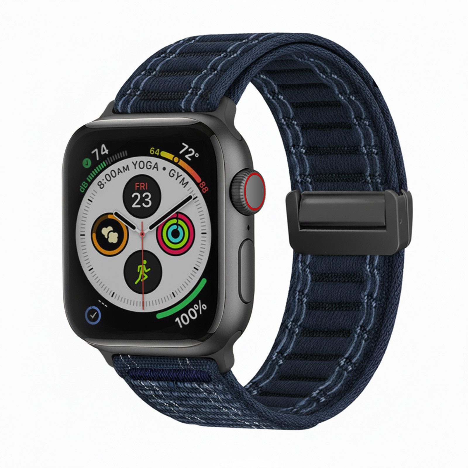 Tec-Expert Smartwatch-Armband für Apple Watch SE 2 40 mm Armband Ersatz Wechsel Band, Nylon Textil mit Magnetverschluss, stufenlos Verstellbar atmungsaktiv