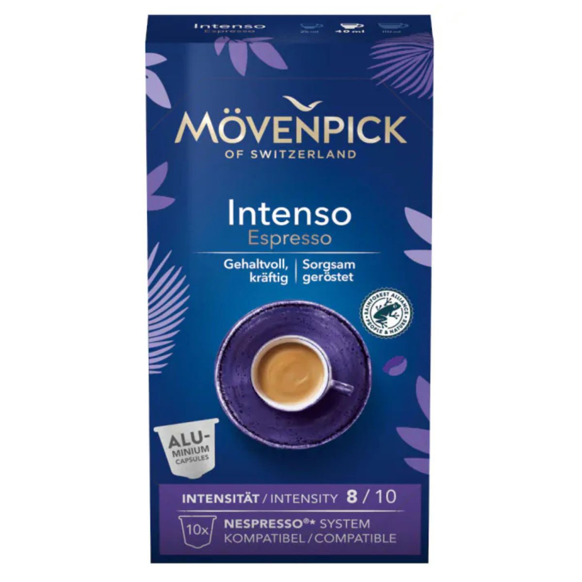Mövenpick Kaffee, Mövenpick Kaffeekapseln Röstkaffee INTENSO ESPRESSO in Alukapseln 55g