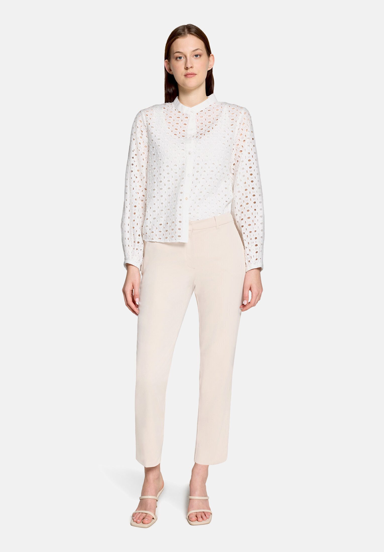 Betty&Co Spitzenbluse Damen mit Stehkragen