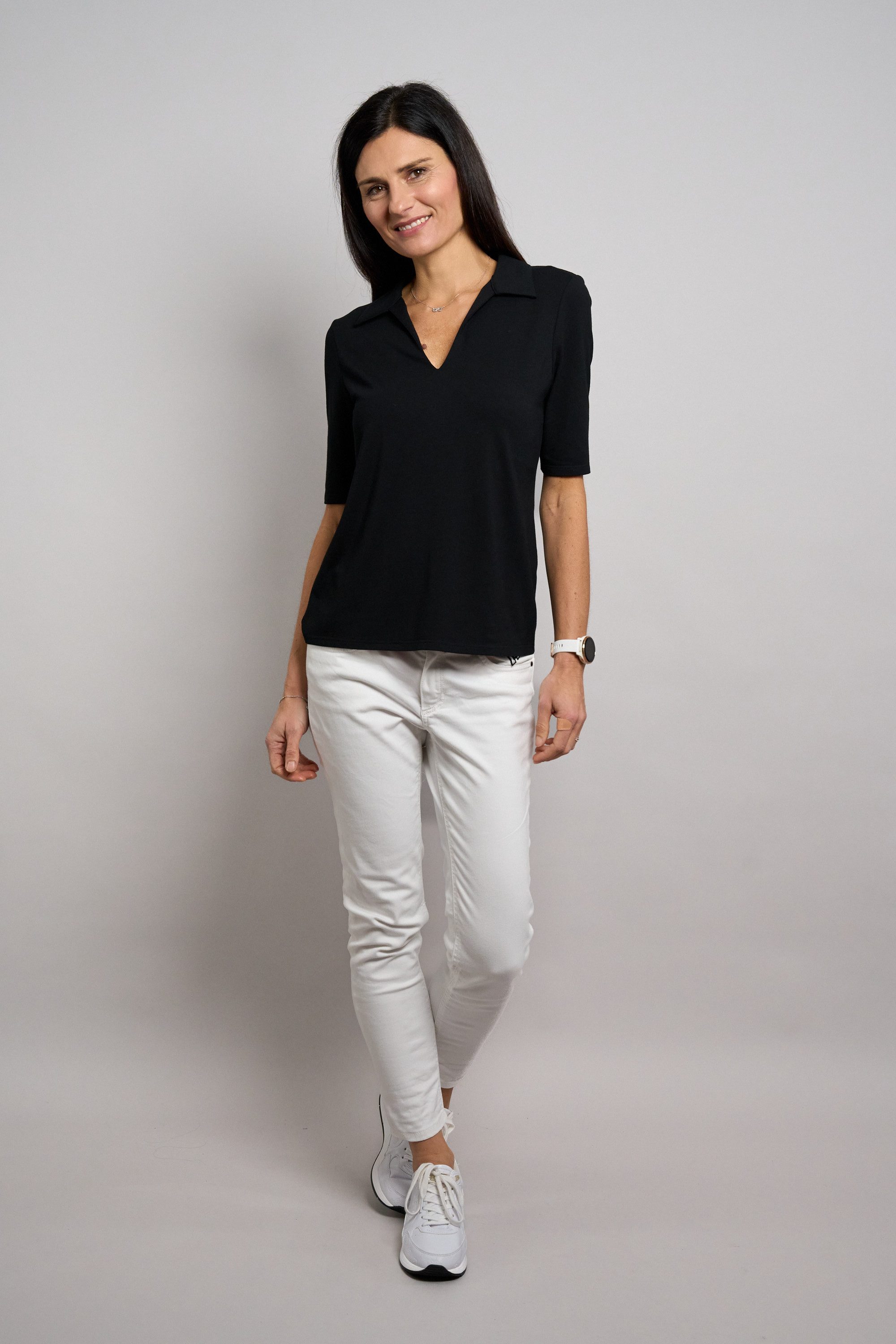 Seidel Moden Poloshirt Mit V-Ausschnitt - MADE IN GERMANY – Bild 2 von 3