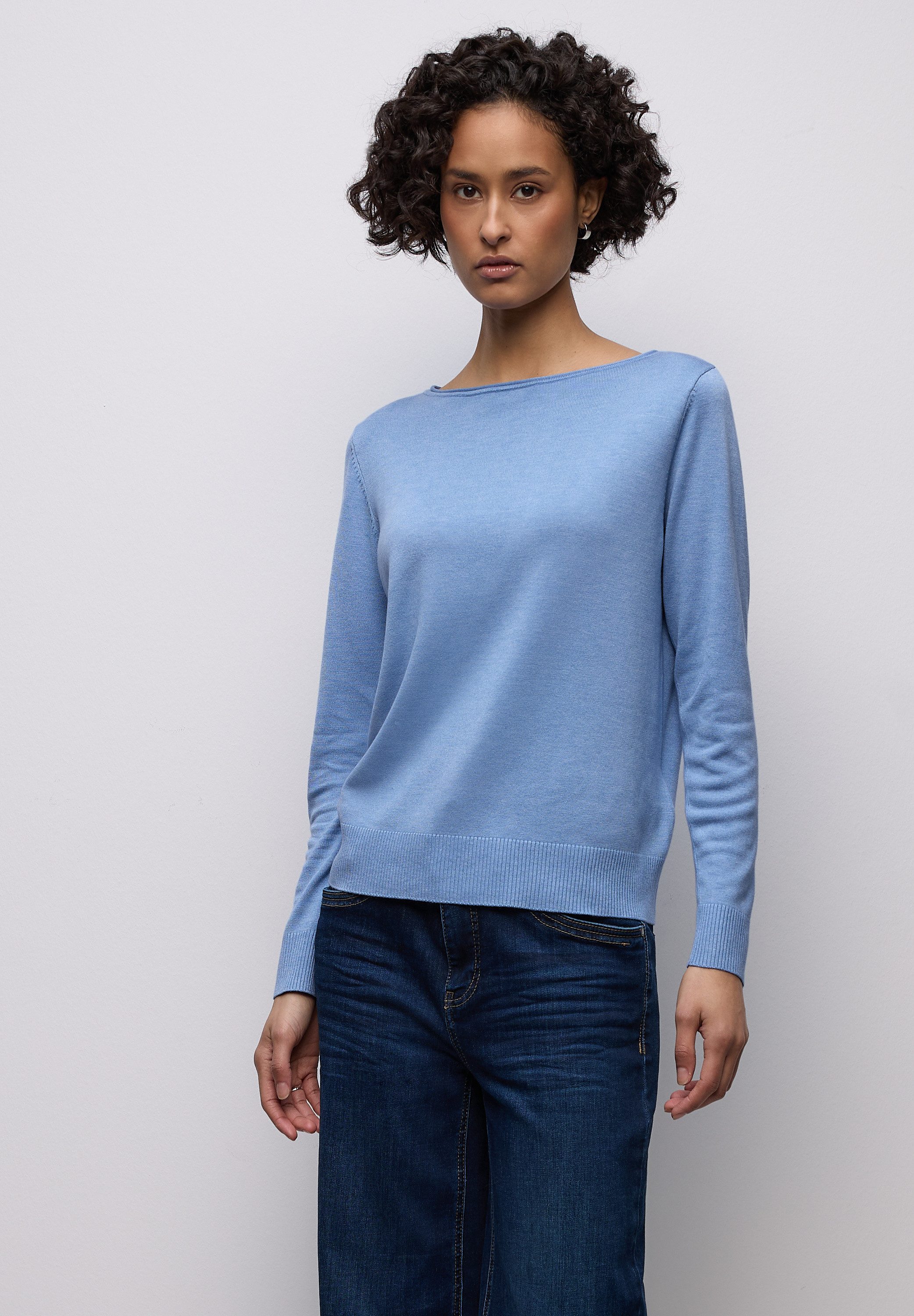 STREET ONE Longpullover mit Strick-Detail