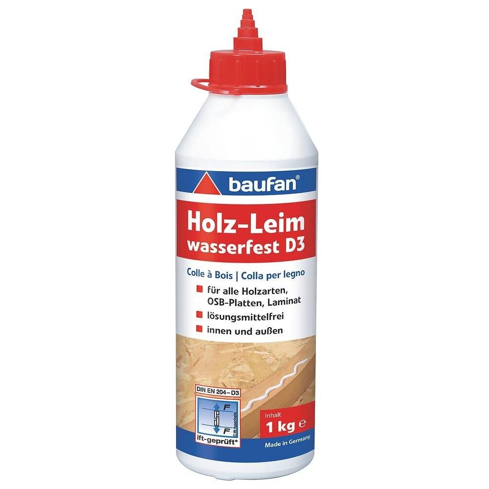 baufan® Bastelkleber Holz-Leim wasserfest D3 Holzleim Holzkleber