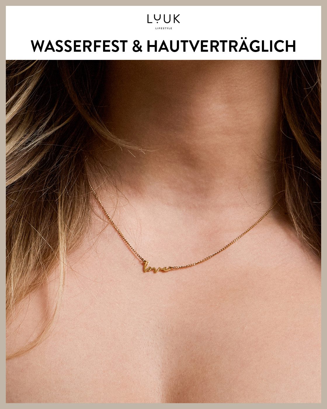 LUUK LIFESTYLE Kette mit Anhänger Love, günstig online kaufen