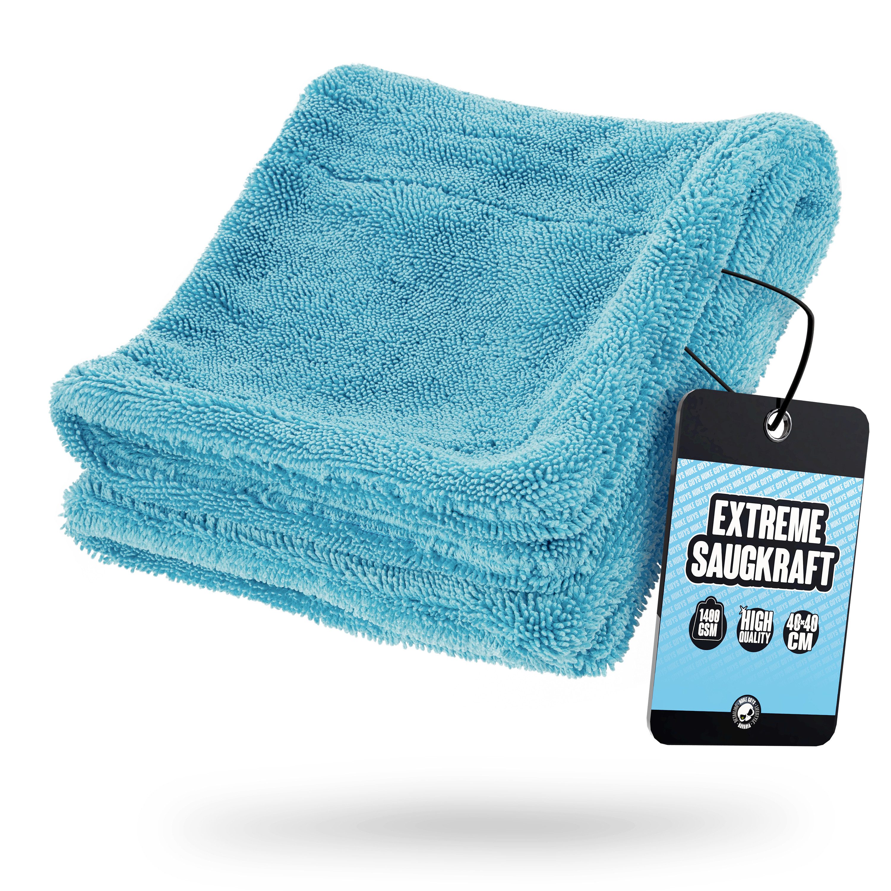 Nuke Guys Microfaser Auto Trockentuch - Gamma Dryer S bis XXL Mikrofasertuch (Microfaser, 40x40 cm, 1-tlg., Gamma Dryer S - Blau - 40x40cm 1400GSM)