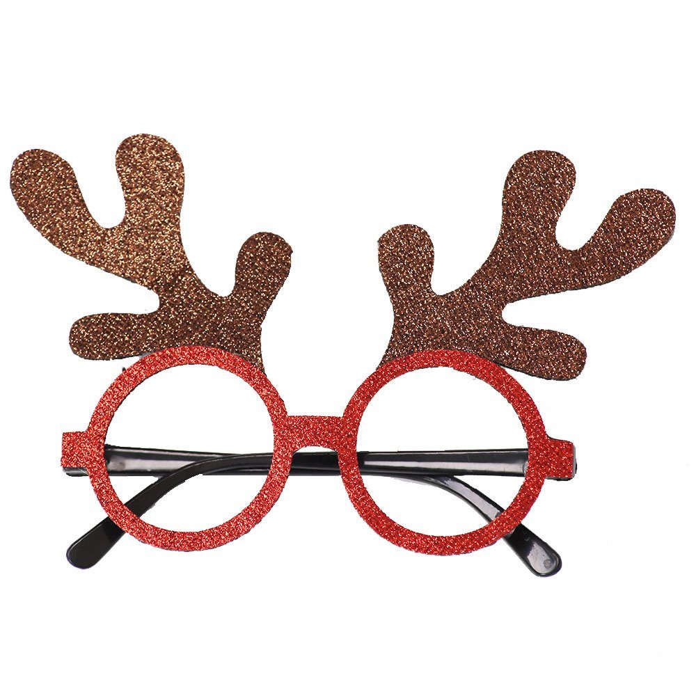 Blusmart Fahrradbrille Neuartiger Weihnachts-Brillenrahmen, Glänzende Weihnachtsmann-Brille 35