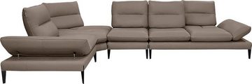 Nicoletti Home Ecksofa Monnalisa, Breite 376 cm, mit Sitztiefen- und Armlehnverstellung