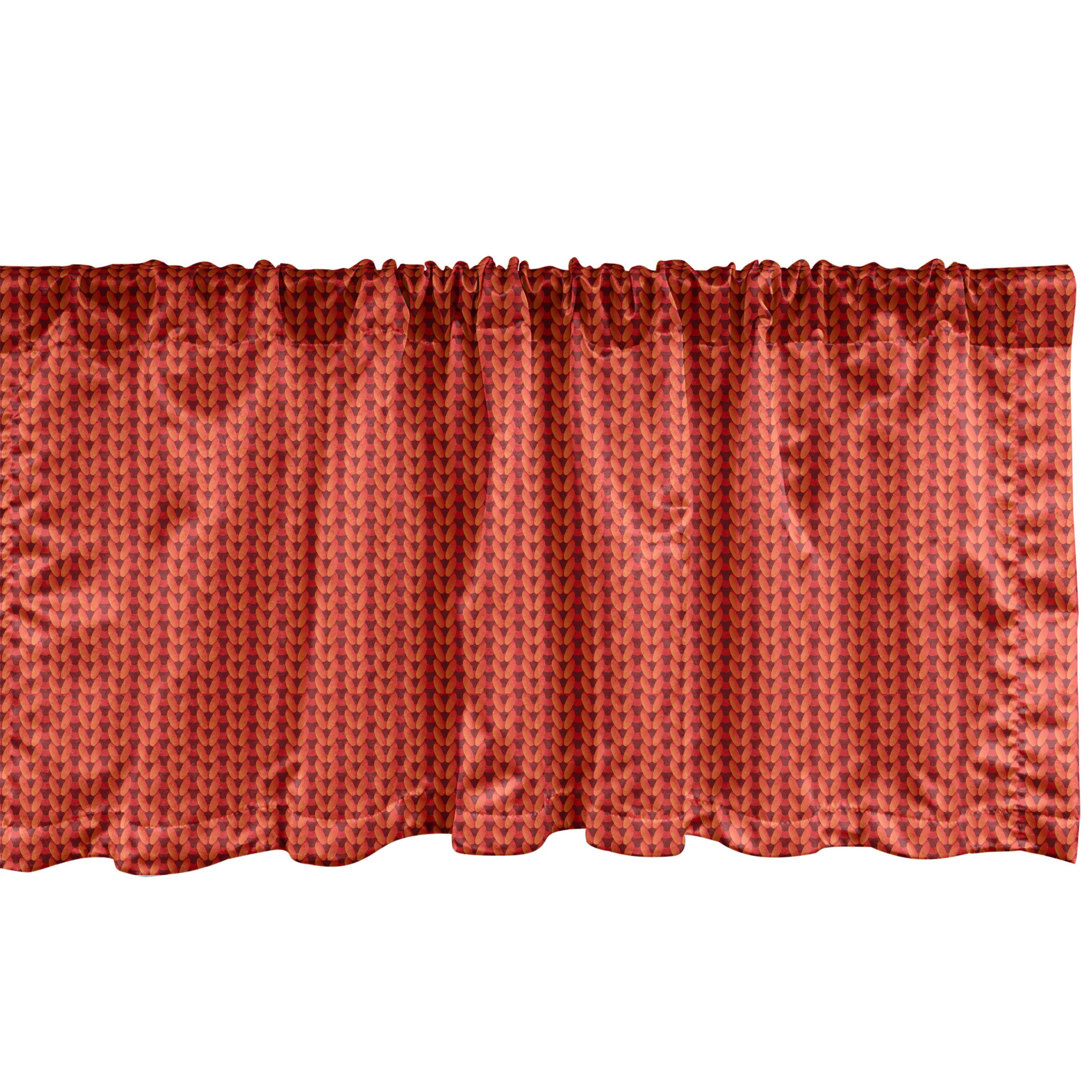Scheibengardine Vorhang Volant für Küche Schlafzimmer Dekor mit Stangentasche, Abakuhaus, Microfaser, Modern Hand Made Old Knitting
