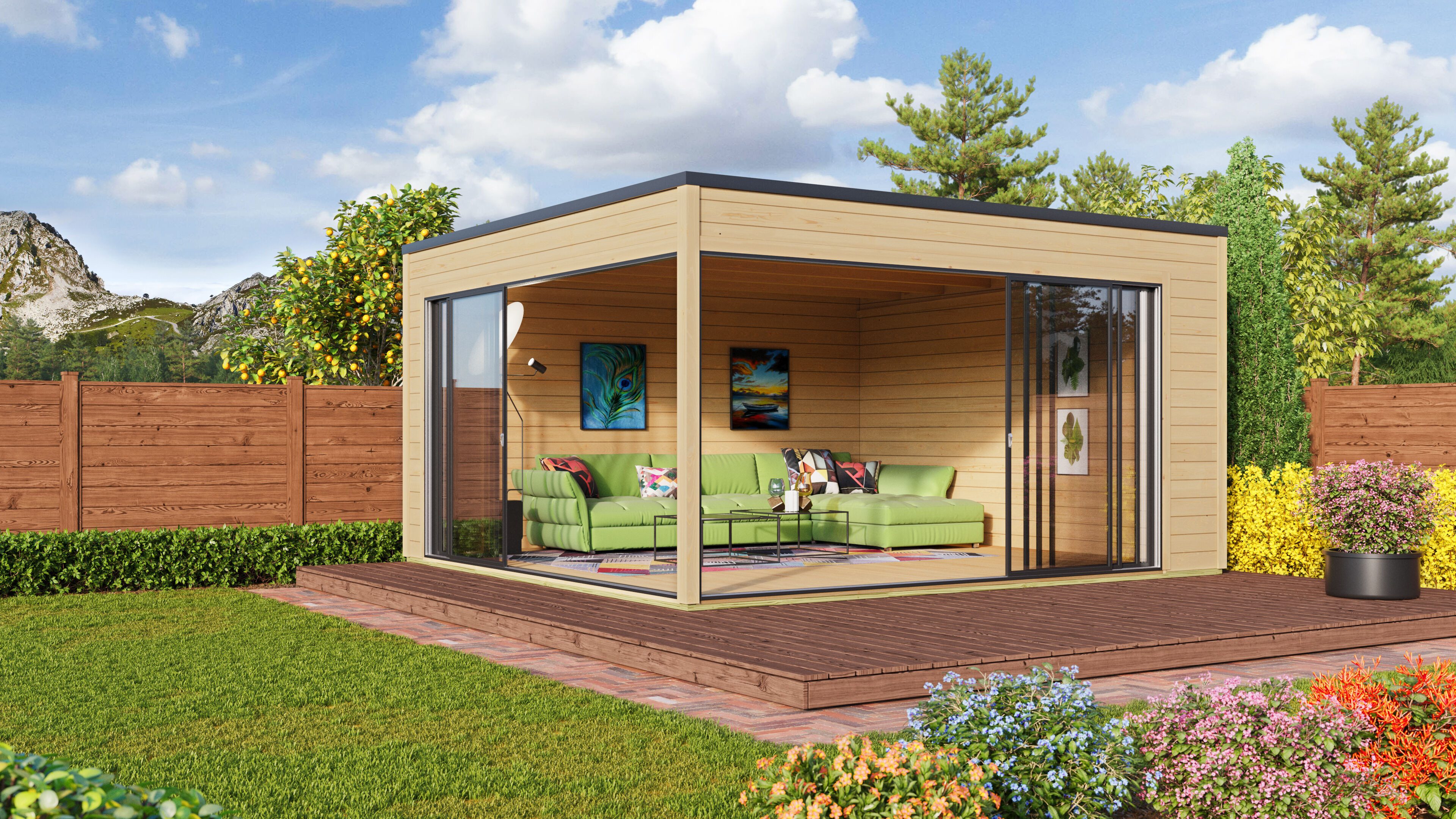 Gartenhaus Q-BIC Alu 44 D