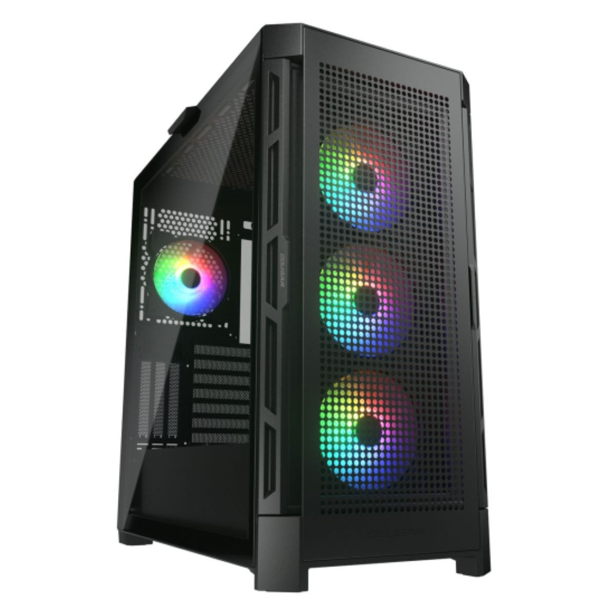 Cougar Gaming-Gehäuse DUOFACE PRO BK, Midi-Tower, USB/Audio, ATX, schwarz, 4 Lüfter vormontiert