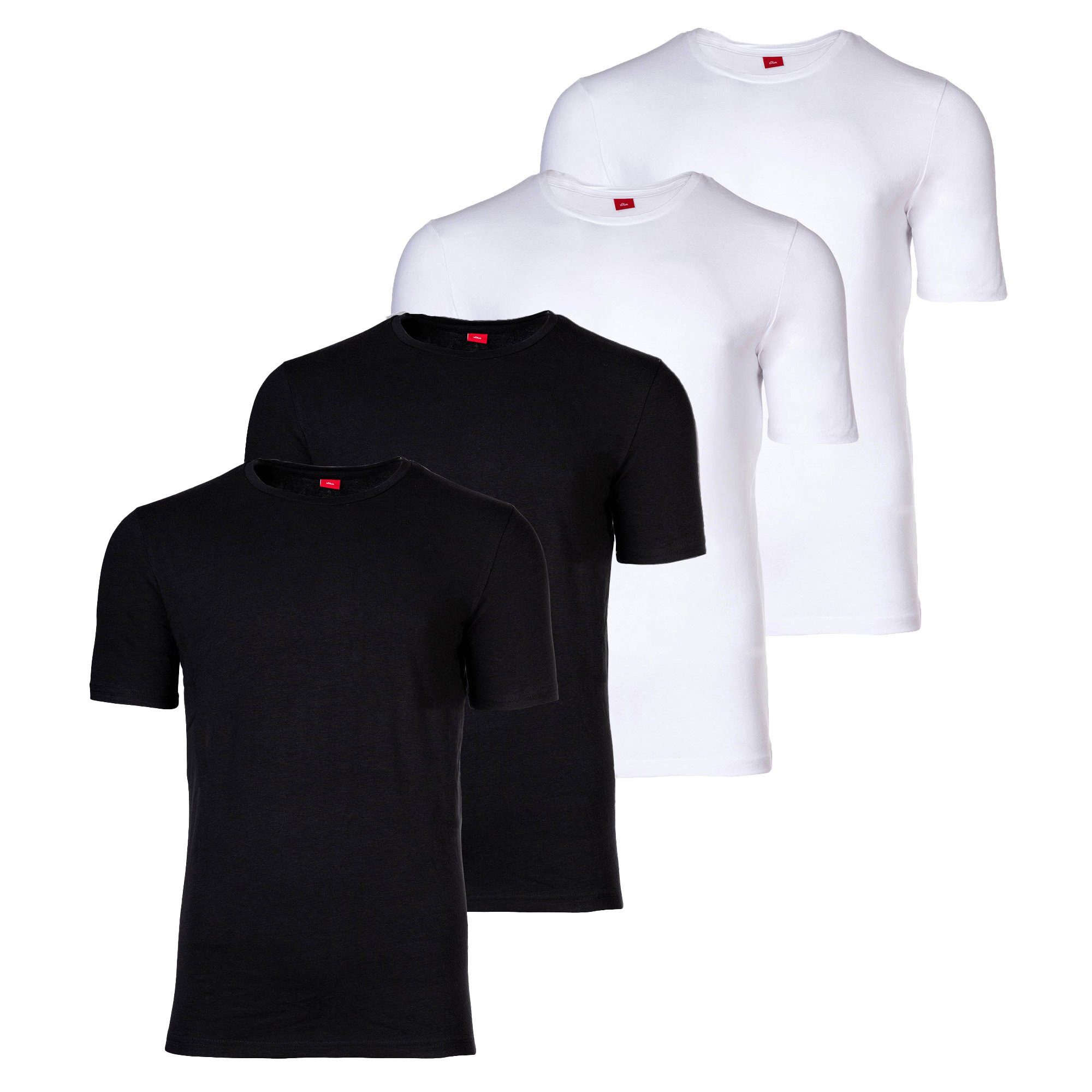 T-Shirt Herren T-Shirt 4er Pack Baumwolle