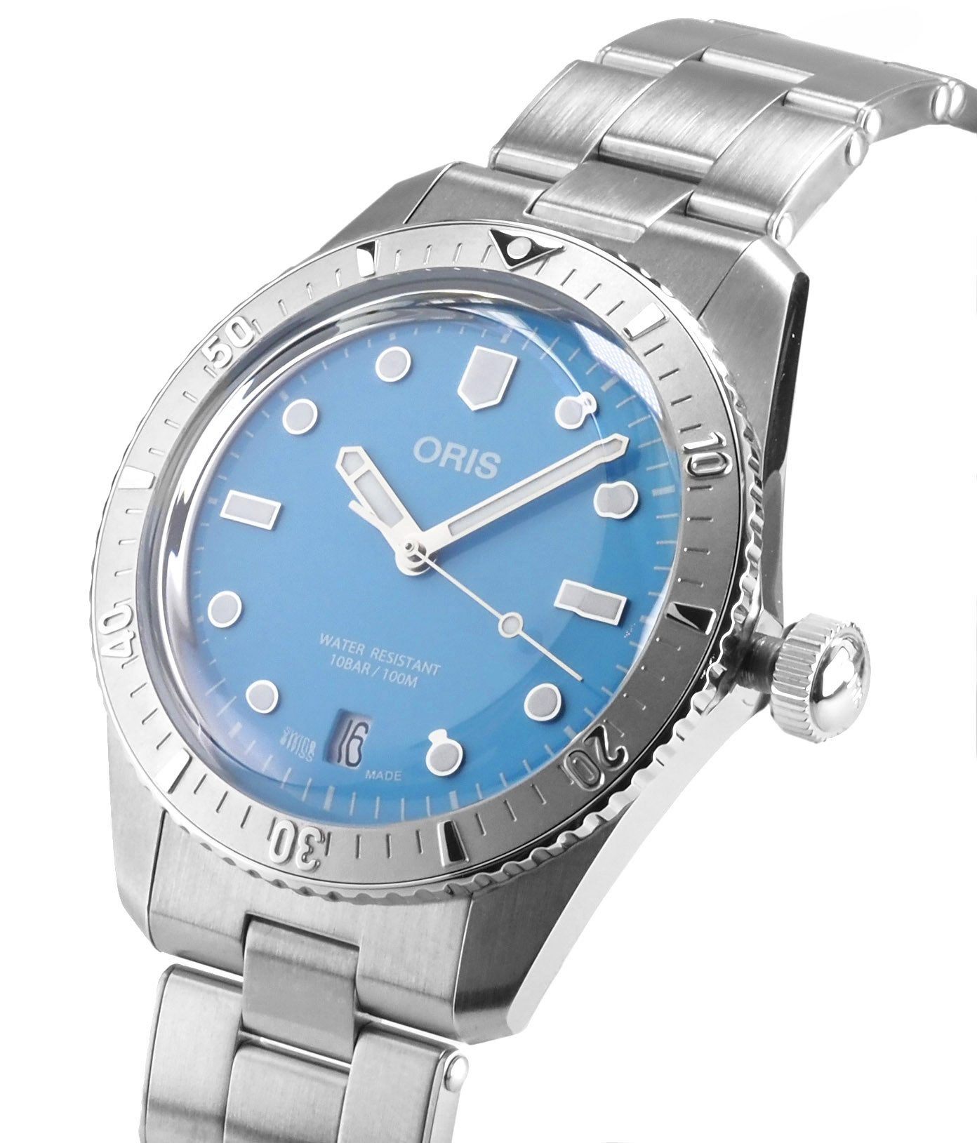 Oris Schweizer Uhr 01 733 7771 4055-07 8 19 18 Automatik 38 mm Ø Divers Sixty-Five Cotton Candy