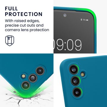 kwmobile Handyhülle Hülle für Samsung Galaxy A54 5G, Hülle Silikon gummiert - Handyhülle - Handy Case in Blue Reef