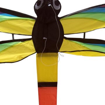 AIROW KITES Flug-Drache Lilly Libelle 3D 4mm Fiberglasgestänge Größe 110x144cm