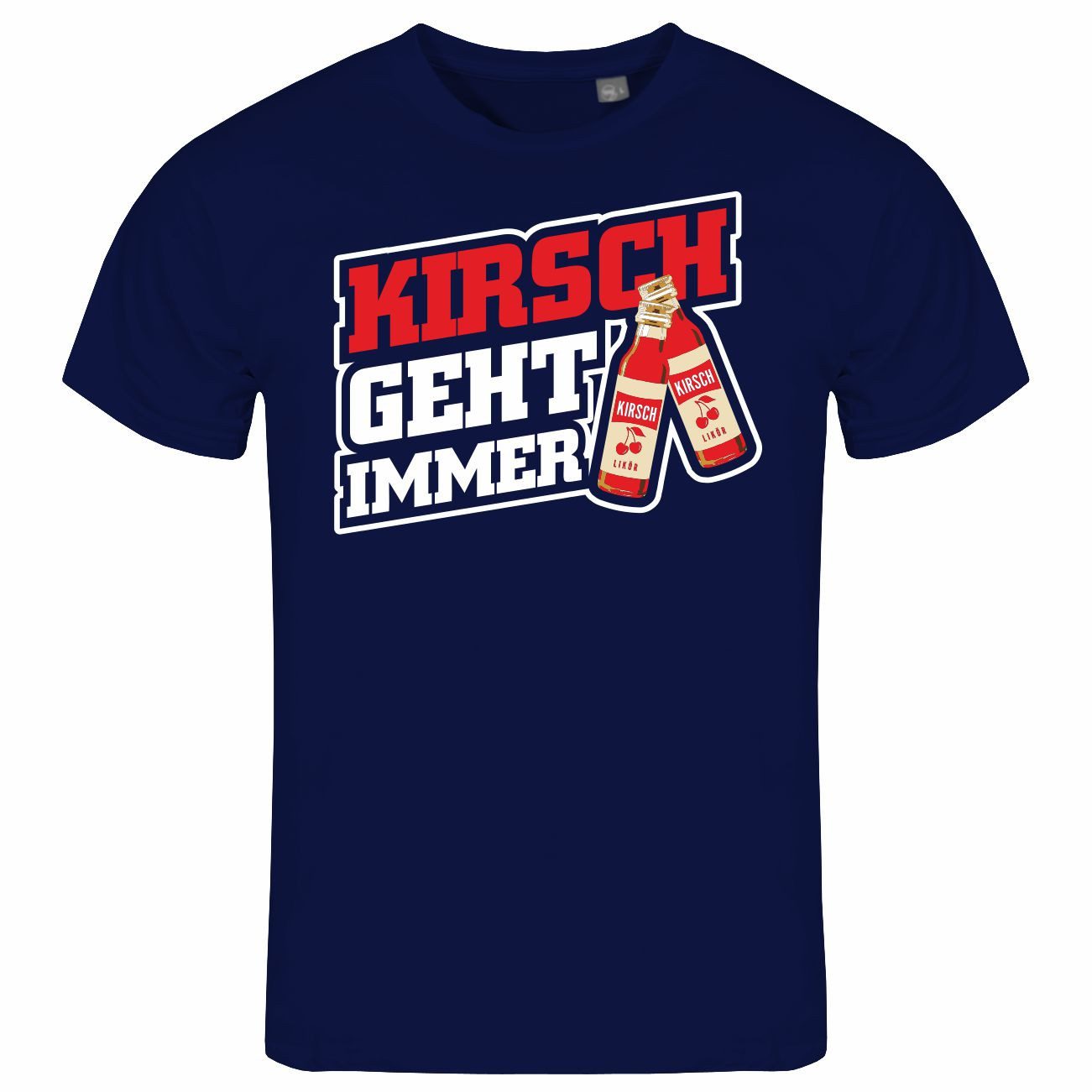 Print-Shirt Herren T-Shirt Kirsch geht immer