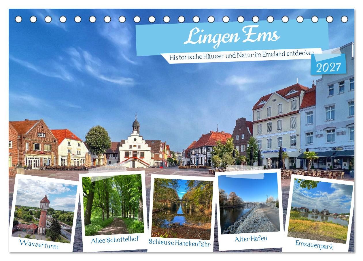 CALVENDO Wandkalender Lingen Ems (Tischkalender 2027 DIN A5 quer), CALVENDO Monatskalender