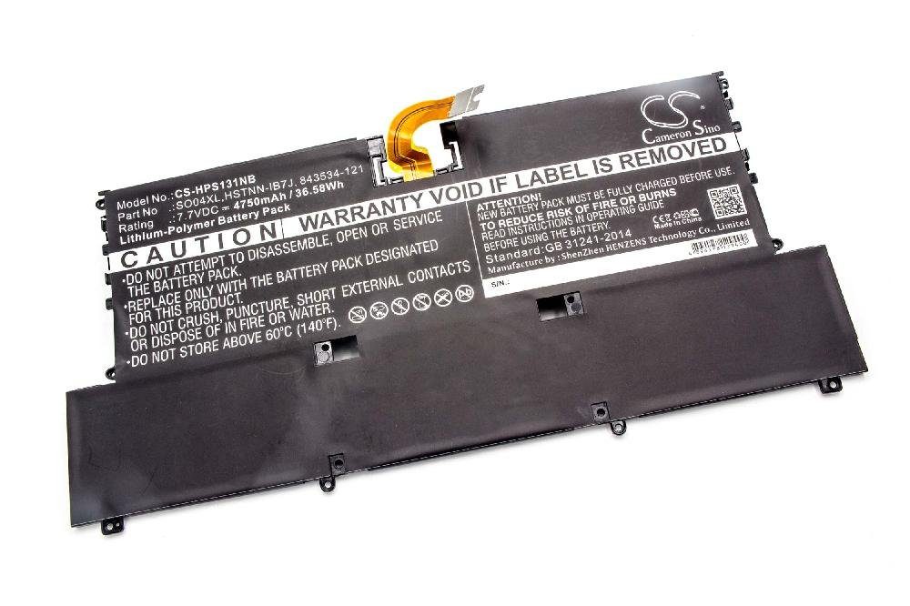 Laptop-Akku 843534-121 (7,7 HSTNN-IB7J, Li-Polymer 4750 mAh V) für vhbw Ersatz für SO04XL,